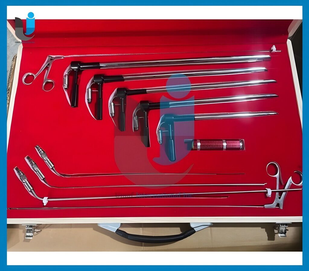 Esophagoscope complete set with box By Umaf