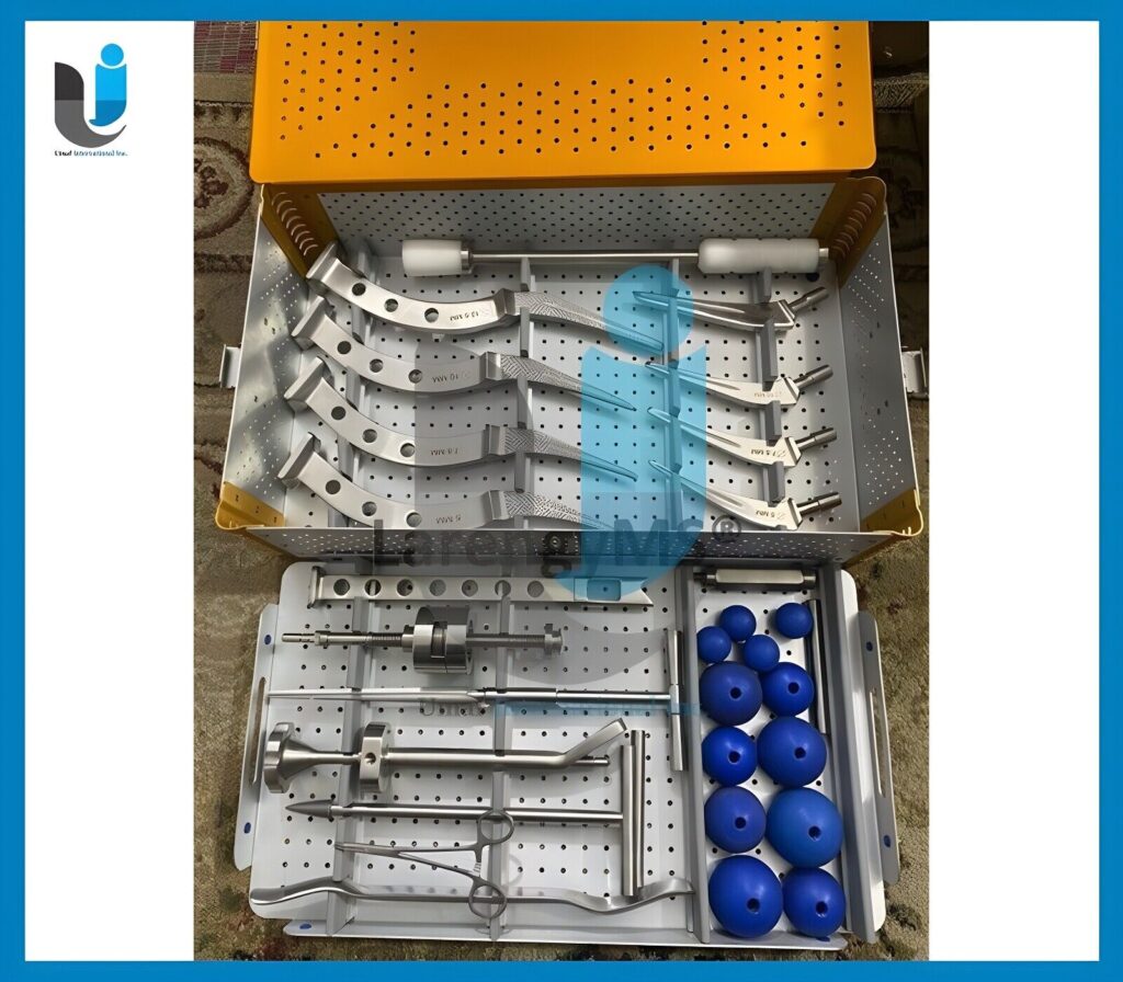 Modular Bipolar and Total Hip Replacement System Instruments Set in Stainless St